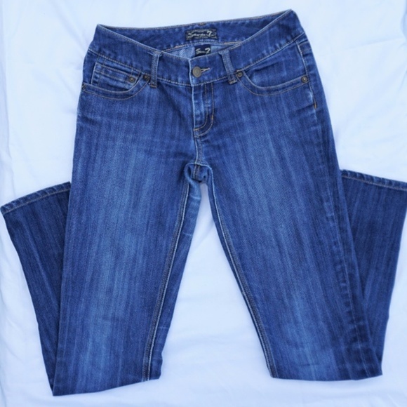 Seven 7 Jeans Medium Wash Straight Leg sz 27 - Picture 2 of 8